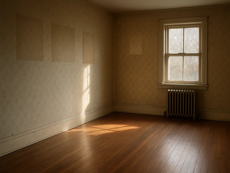 Emptied and swept room after a cleanout